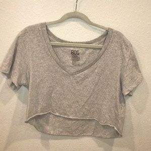 Urban Outfitters Grey Cropped Tee